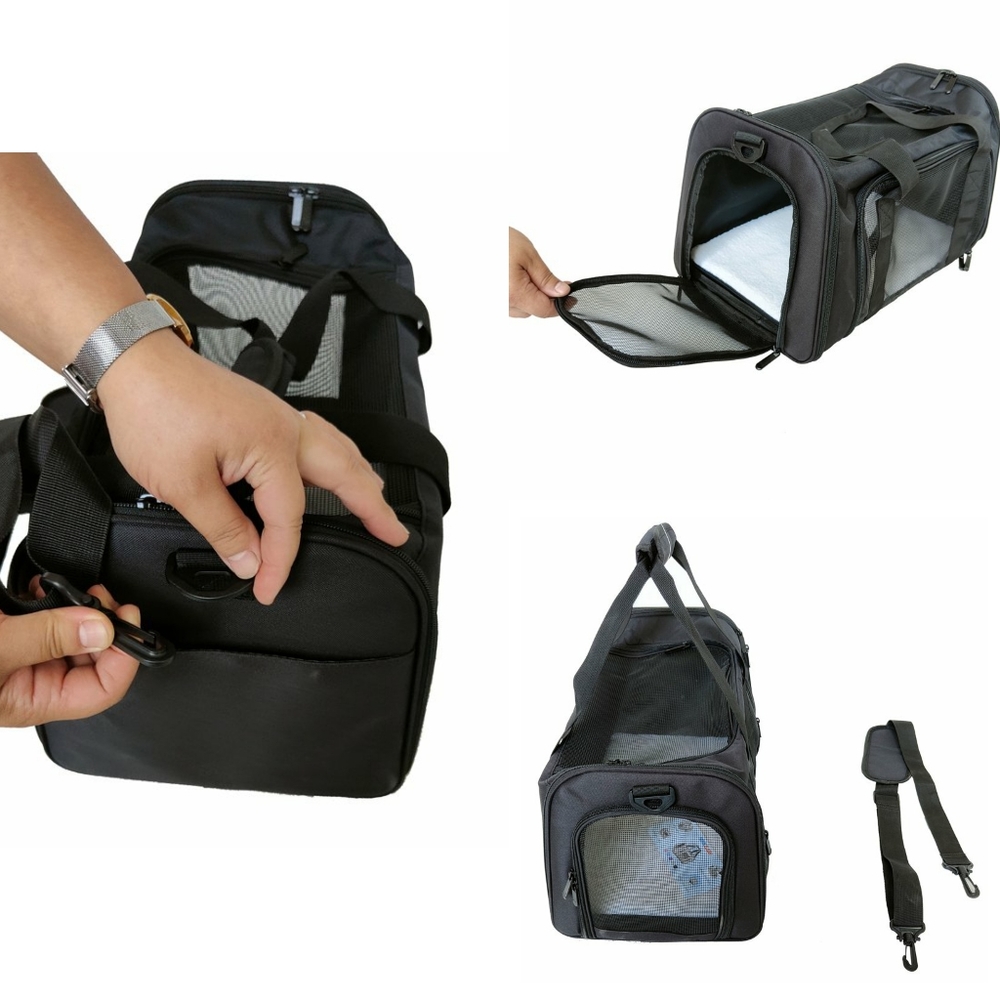 Tomshoo Large Carrier 19.5"L *12"W 12"H（50*31*31CM）,fits pet up to 20Lbs. - Picture 2 of 5